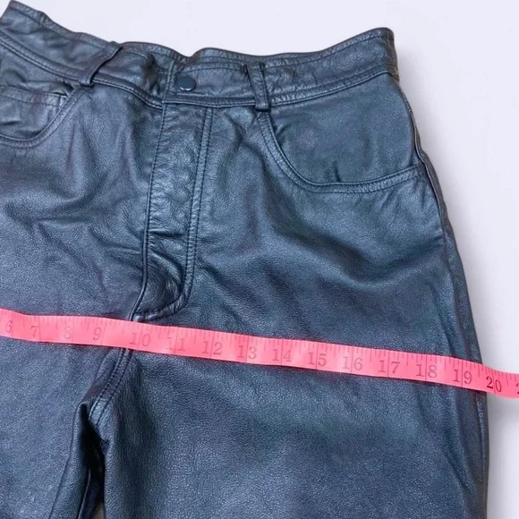 Danier Biker Black Leather pants US12 - Picture 6 of 8